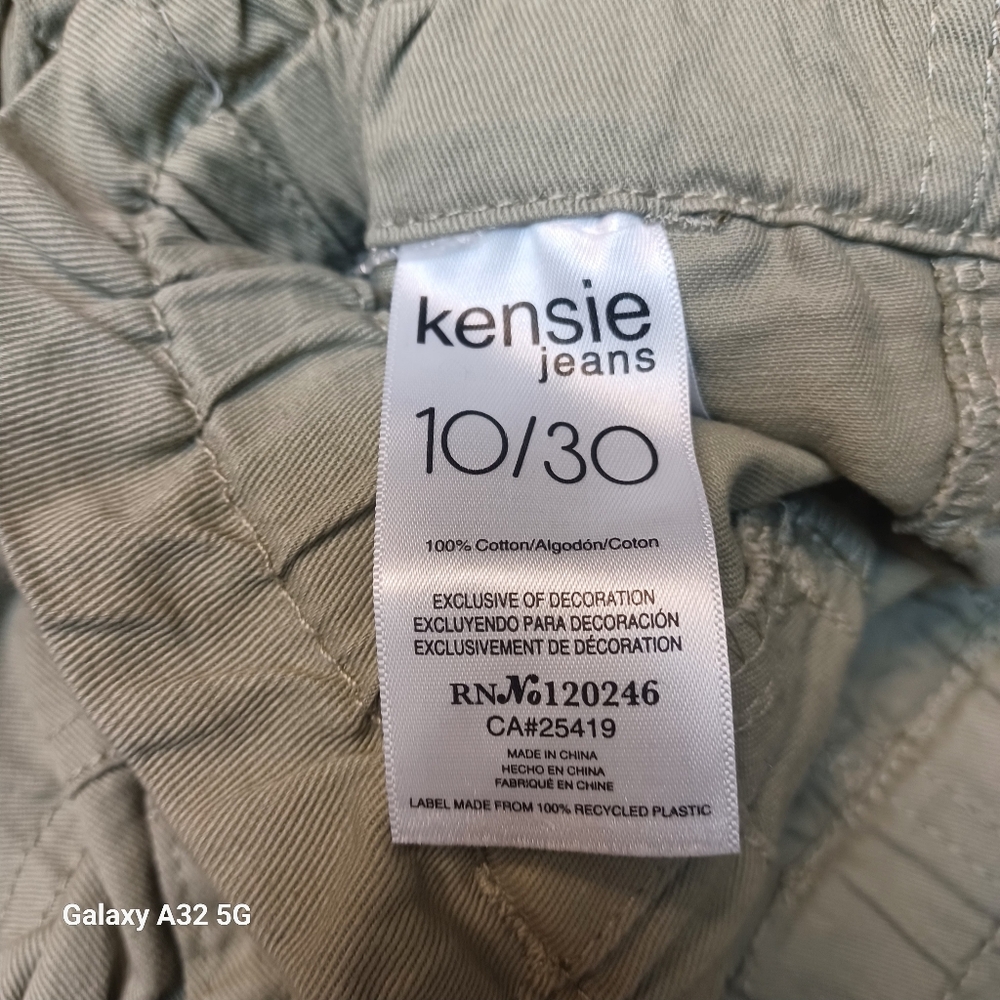 Kensie Women Size 10/30 Olive Green Drawstring Pants - Picture 17 of 17